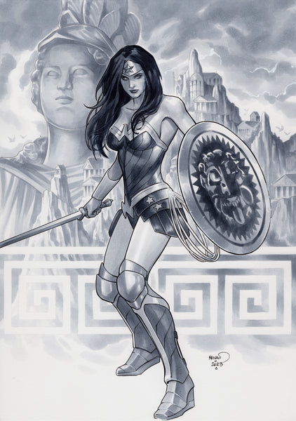 Paul Renaud Original Art Wonder Woman DC Females Collection Illustration
