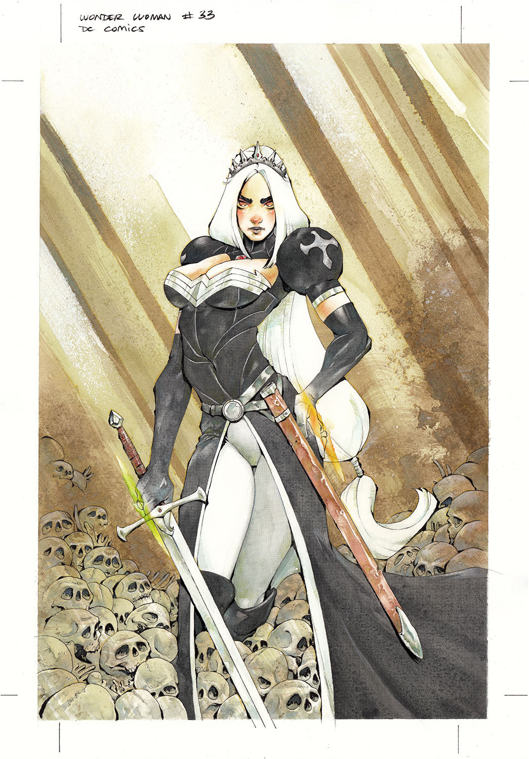 Chuma Hill Original Art Wonder Woman #33 Cover