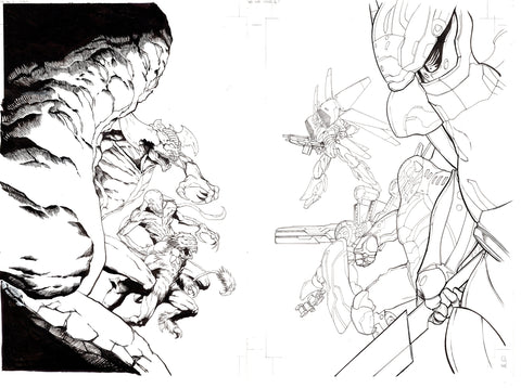 Guillaume Martinez Original Art We Live: Age of Palladions #1 Double Connecting Cover