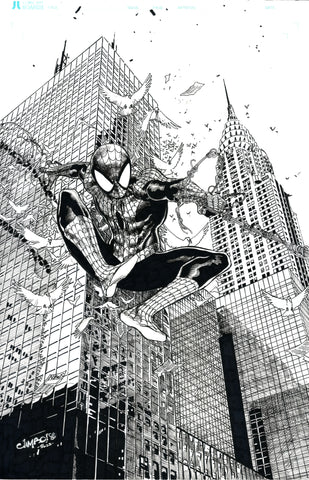 Jimbo Salgado Original Art Spiderman Illustration