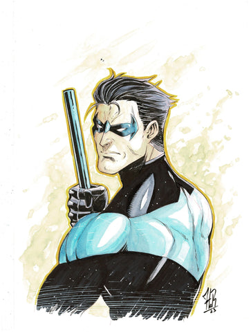 Jordi Tarragona Original Art Nightwing Illustration