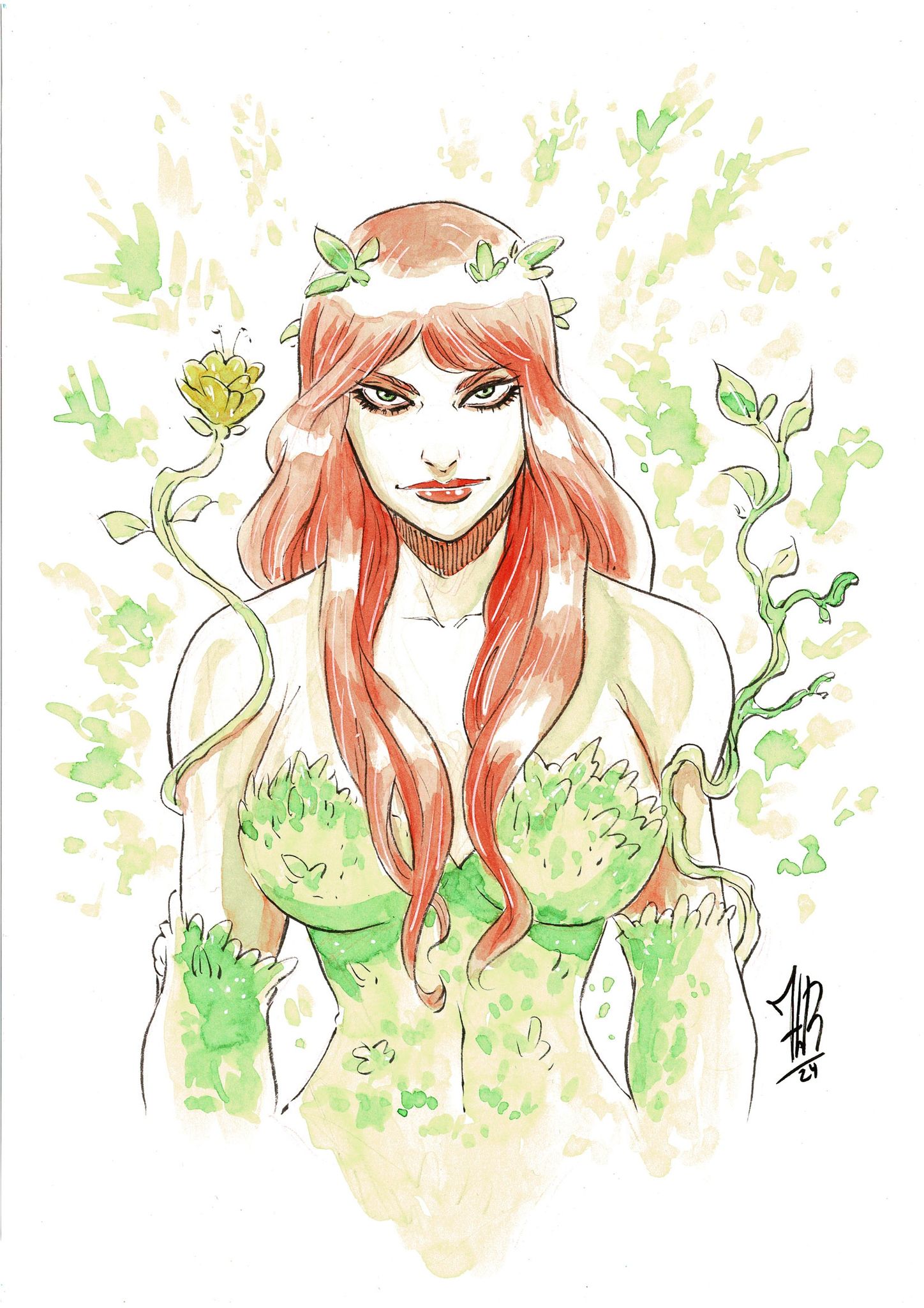 Jordi Tarragona Original Art Poison Ivy Illustration – Kirby's