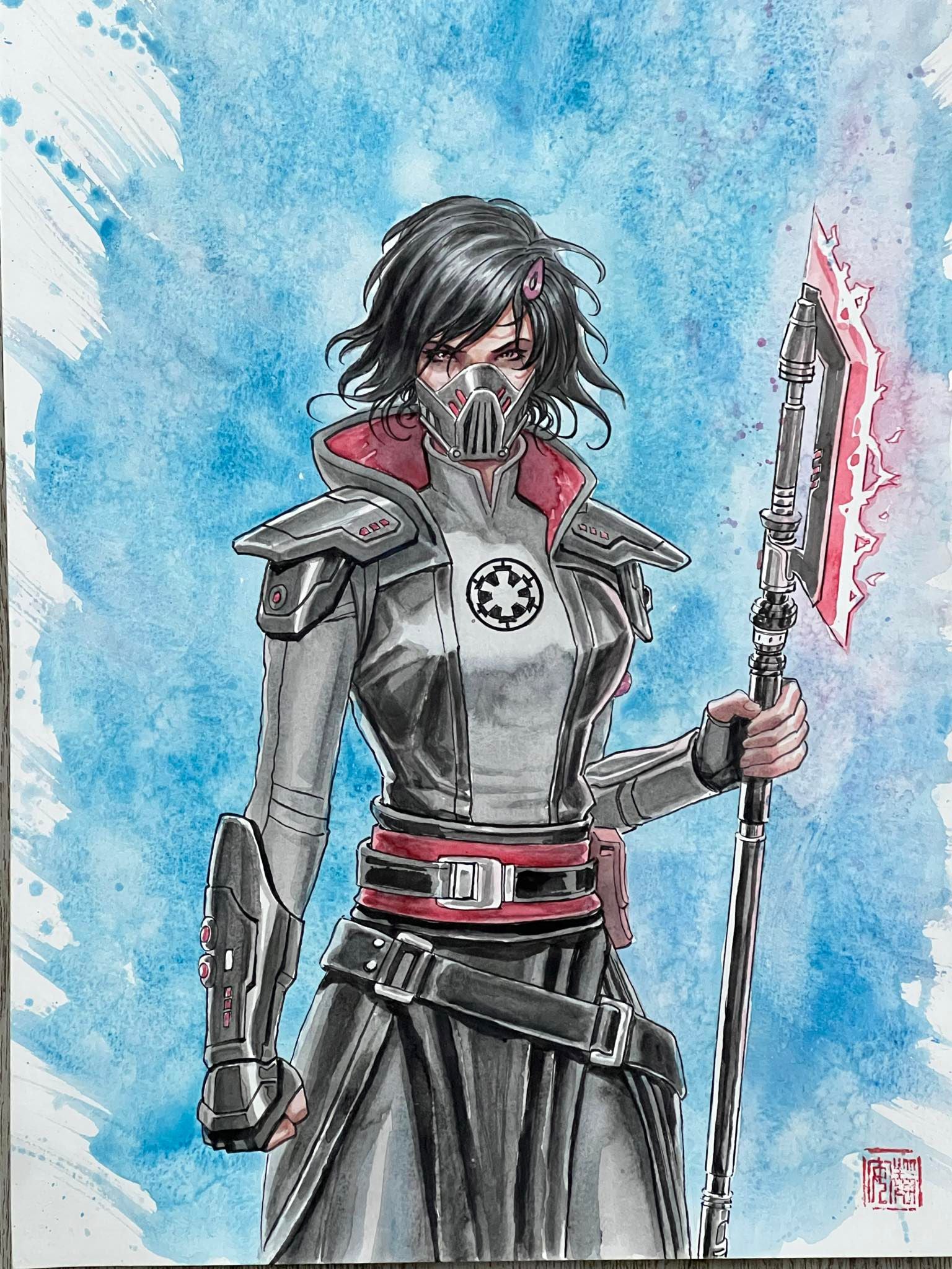 David Mack Original Art Star Wars Fortnite Chapter 6 Season 3 Loading Screen Art (includes 2 pieces of original art)