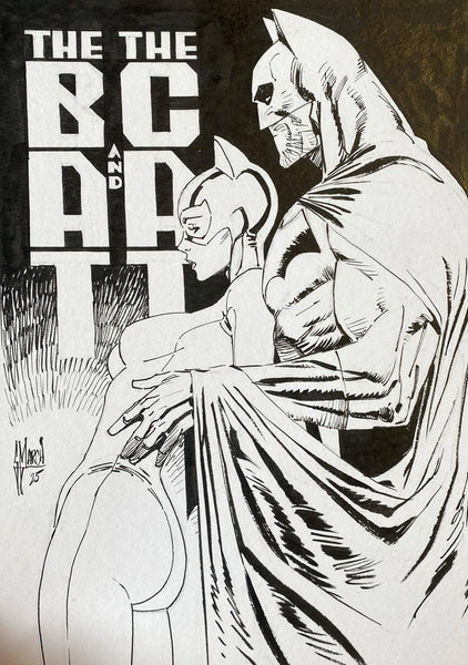 Guillem March Original Art 'The Bat & Cat' Illustration 1