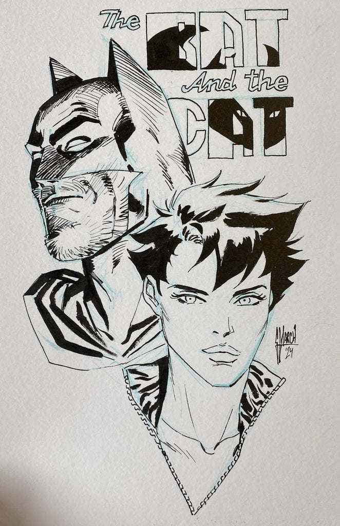 Guillem March Original Art 'The Bat & Cat' Illustration 2 Comic Art