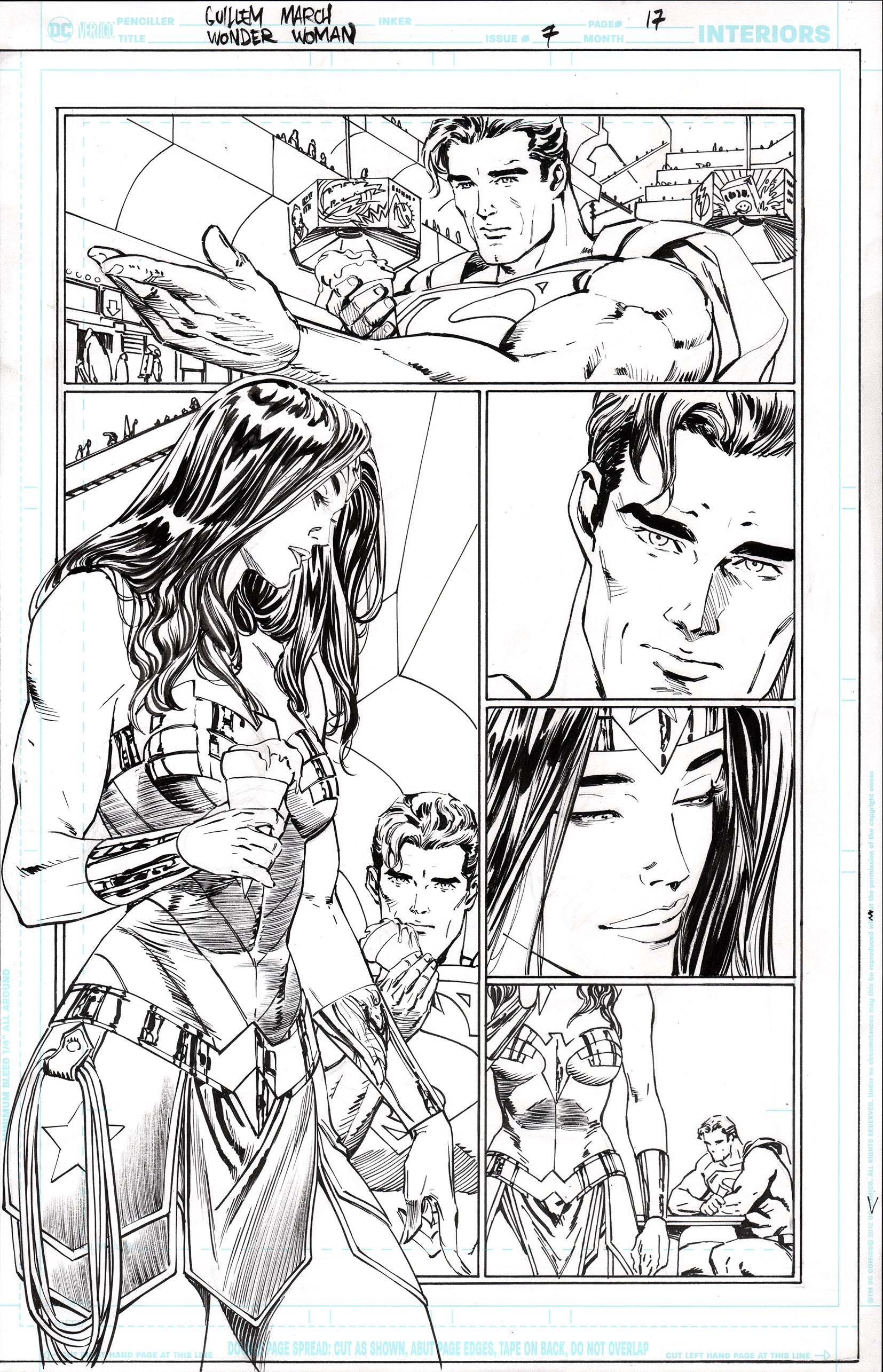 Guillem March Original Art Wonder Woman #7 Page 17