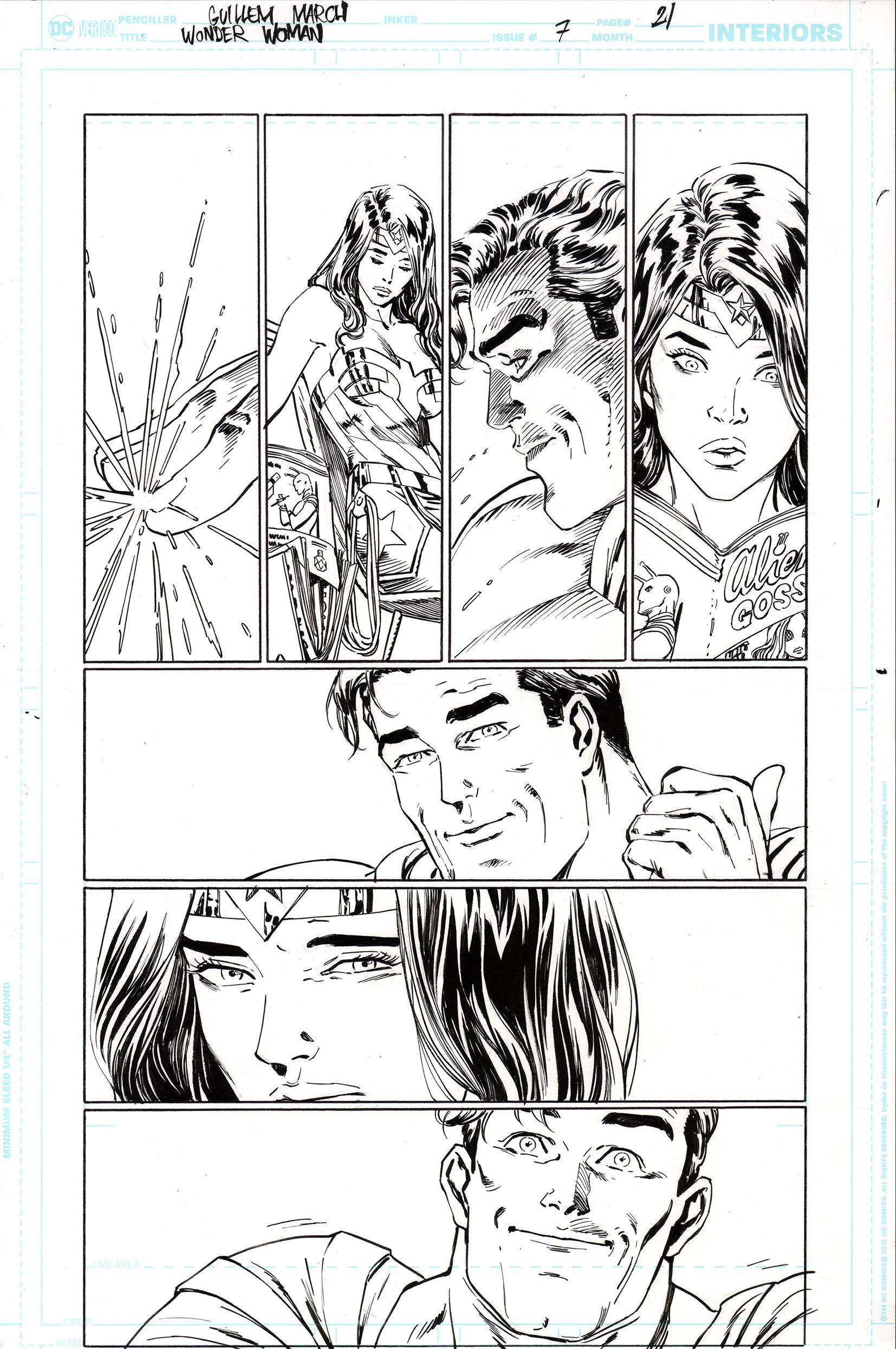 Guillem March Original Art Wonder Woman #7 Page 21