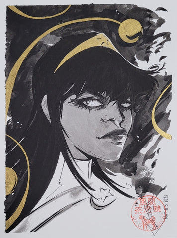 Francesca Fantini Original Art Wonder Girl Illustration