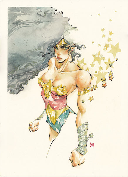 Chuma Hill Original Art Wonder Woman Illustration