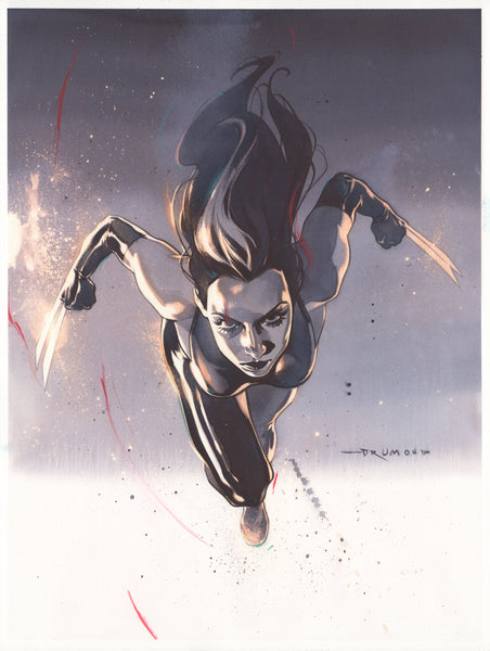 Ricardo Drumond Original Art X-23 Quink Style Illustration (Pencil Concept Included)