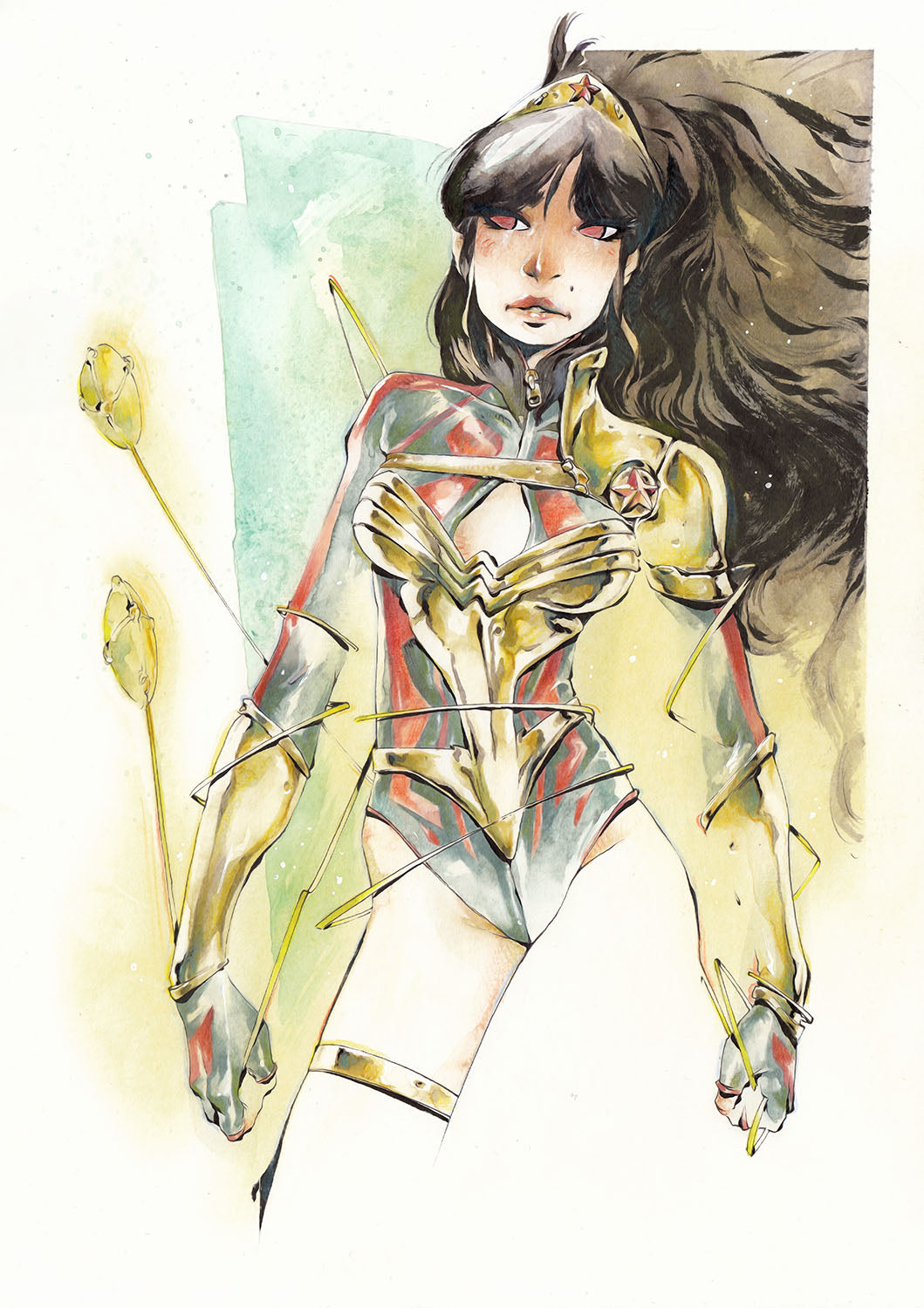 Chuma Hill Original Art A4 Wonder Woman Yara Flor Illustration
