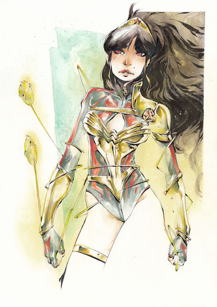 Chuma Hill Original Art A4 Wonder Woman Yara Flor Illustration