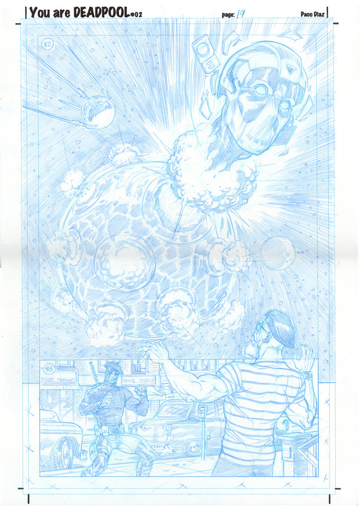 Paco Diaz Original Art You Are Deadpool #2 Page 19 Comic Art
