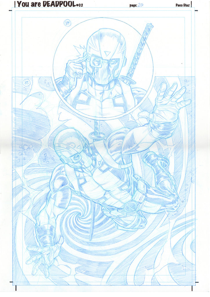 Paco Diaz Original Art You Are Deadpool #2 Page 20 Splash Comic Art