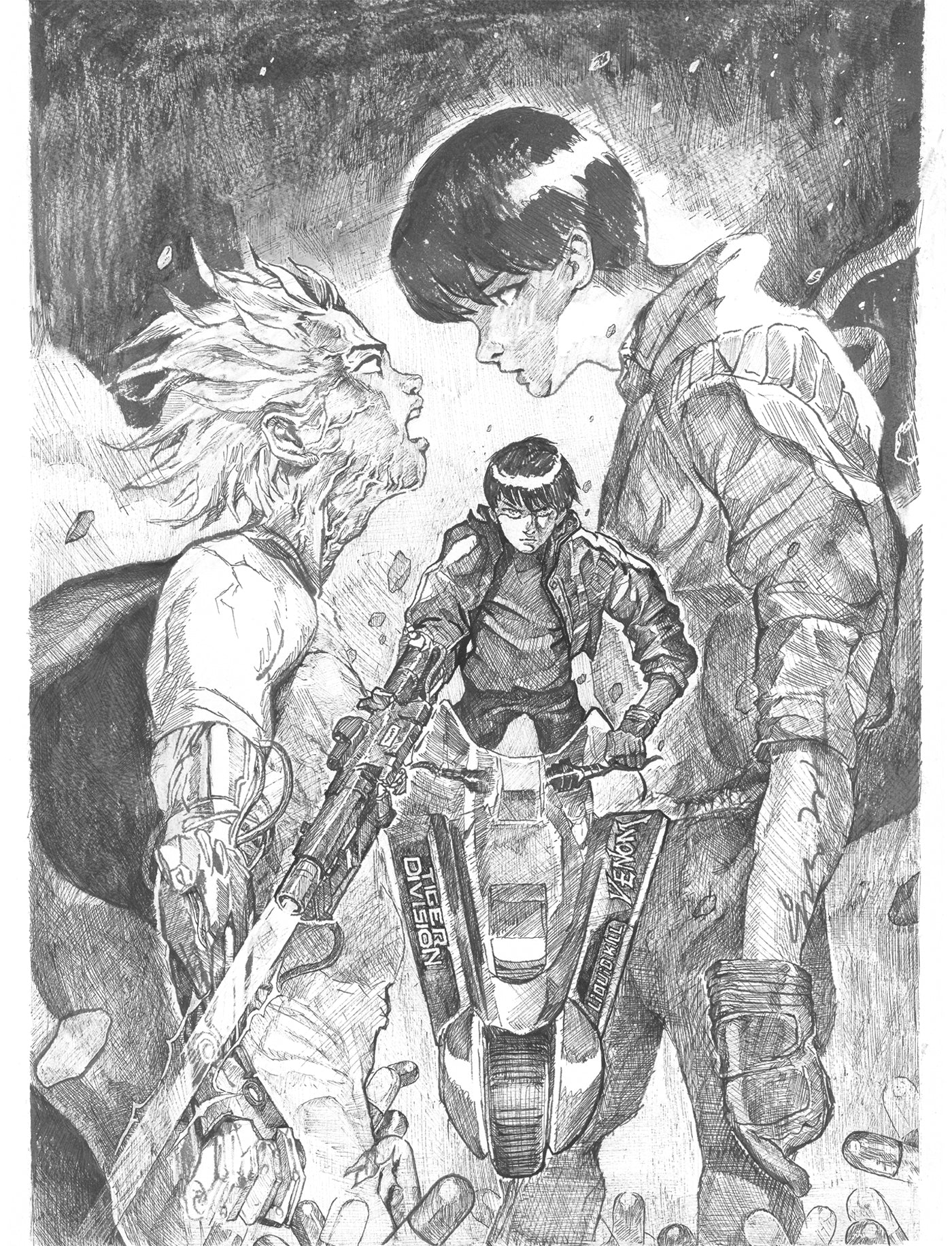 Sunghan Yune Original Art Akira Illustration