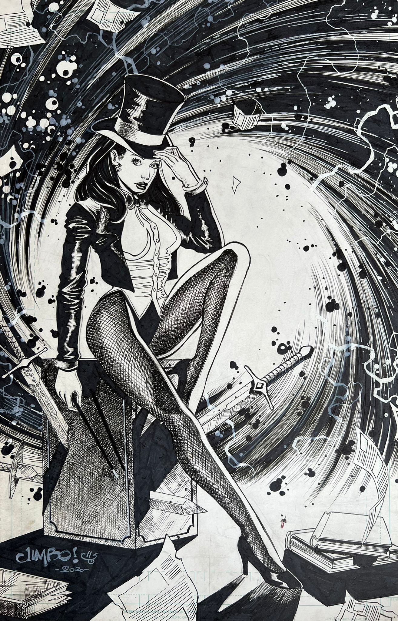 NYCC @ HOME SPECIAL OFFER Jimbo Salgado Original Art Zatanna Illustration