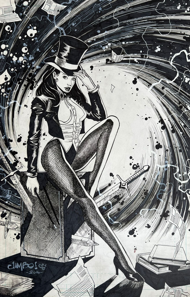 Jimbo Salgado Original Art Zatanna Illustration Comic Art