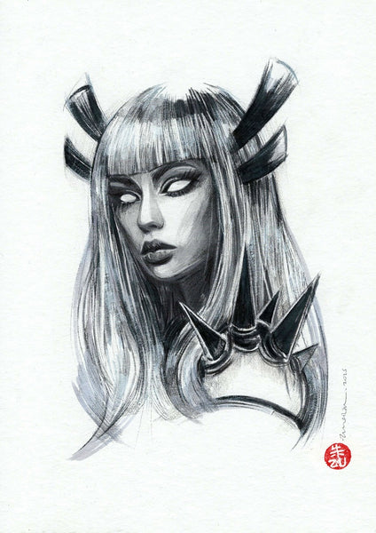 Zu Orzu Original Art Mixed Media Portraits Week 3: Magik