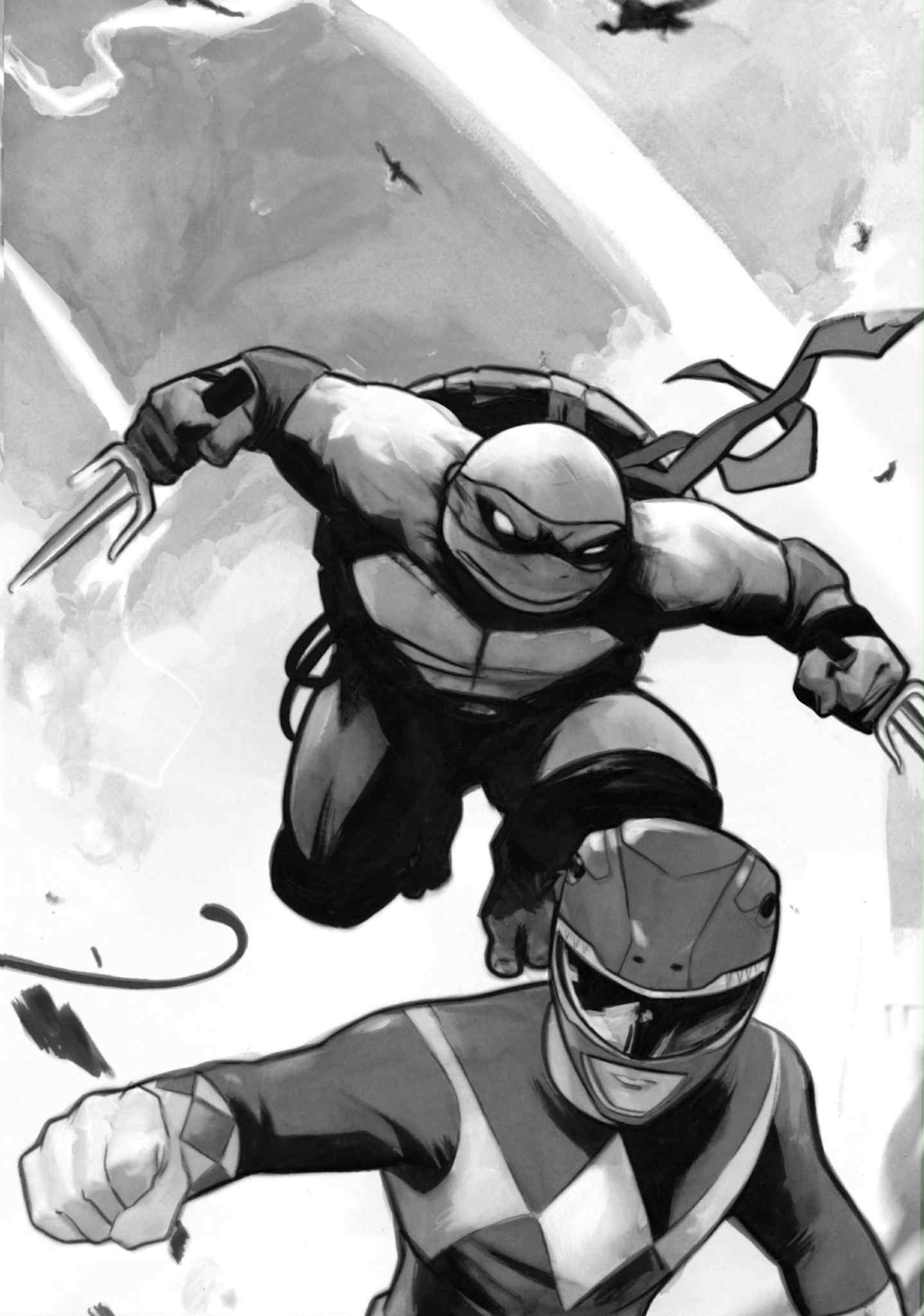 Francesco Tomaselli Original Art MMPR TMNT #1-5 Connecting Covers