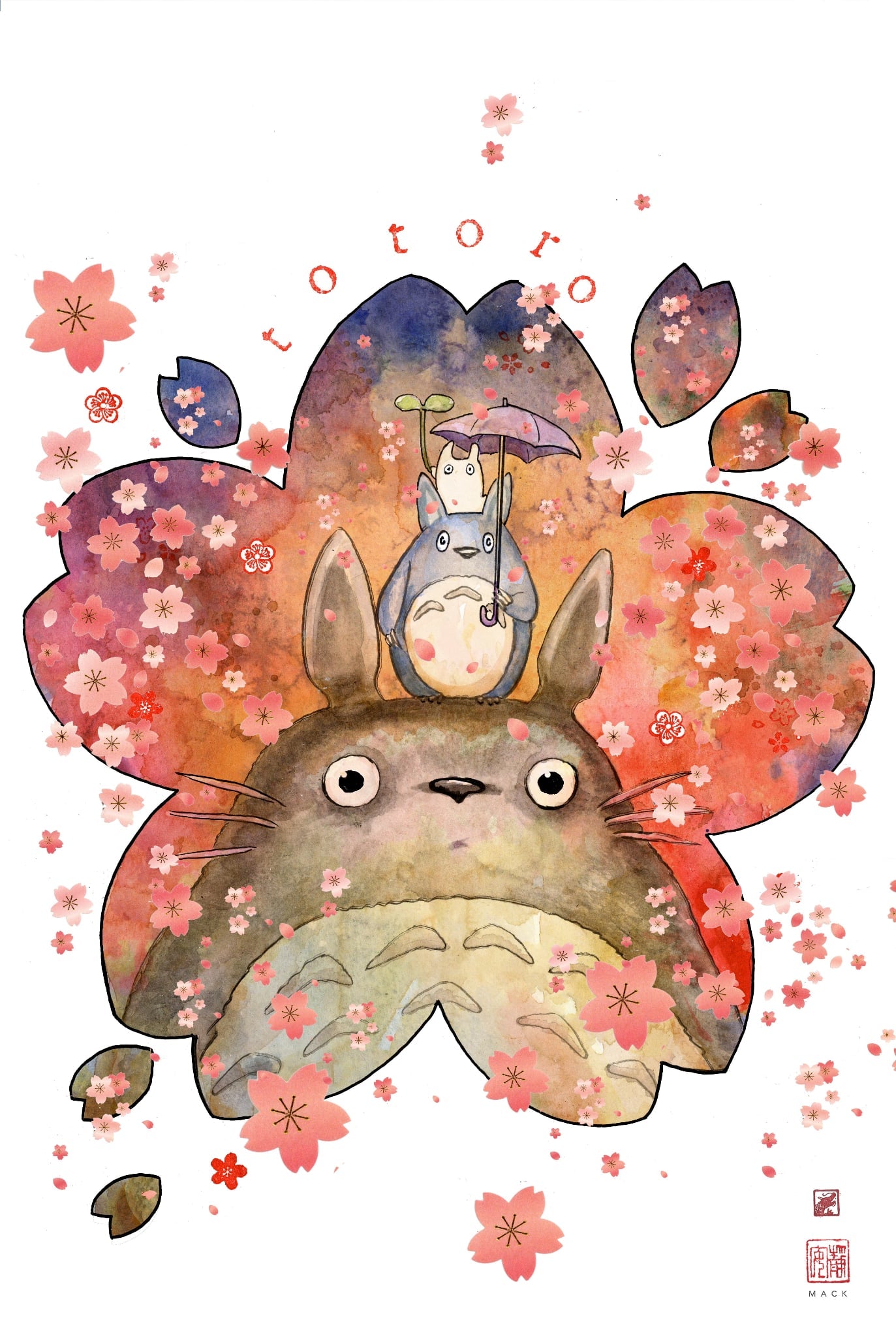 David Mack Studio Ghibli Collection: Totoro 12x18