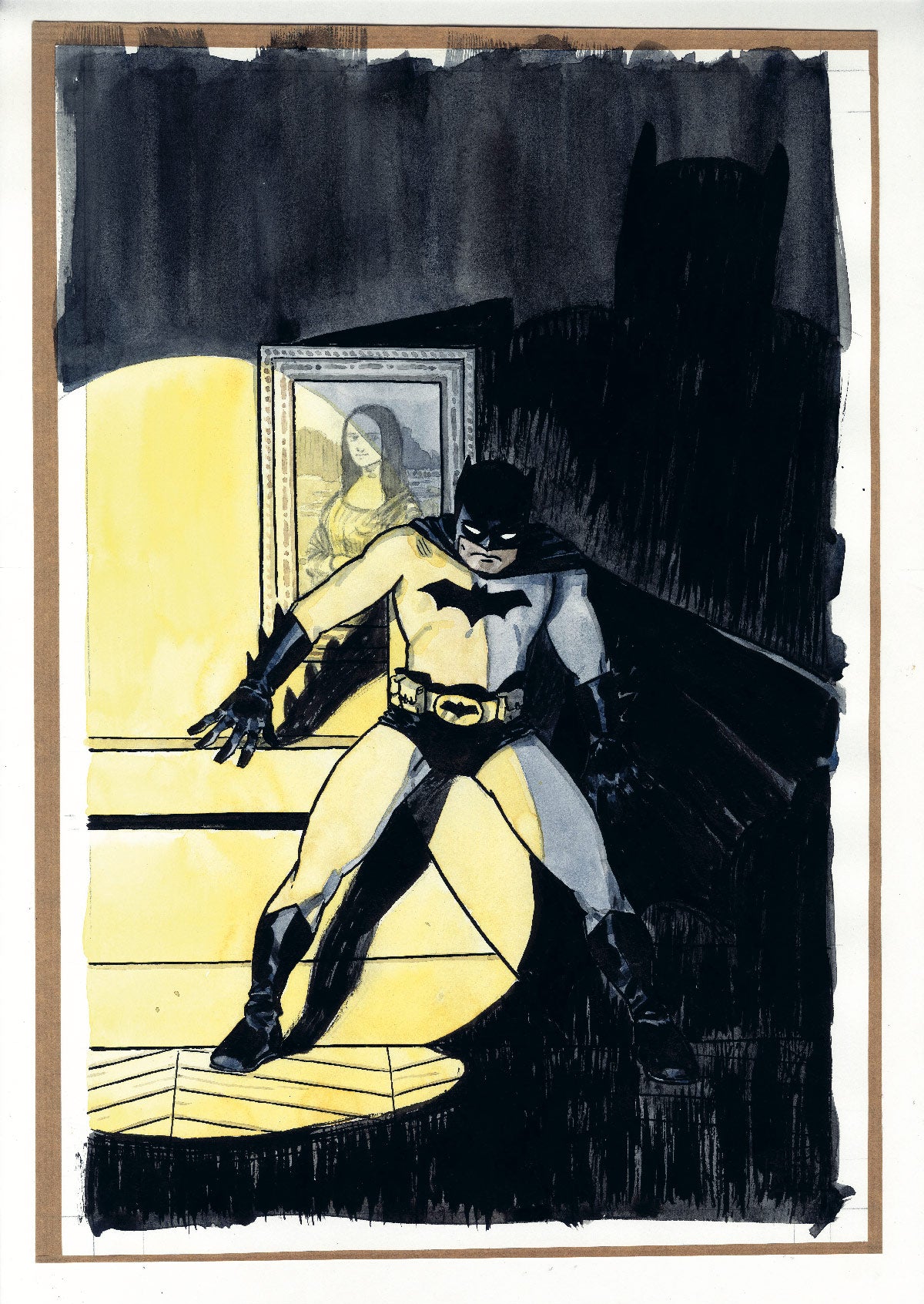 Thierry Martin Original Art Batman The World Cover