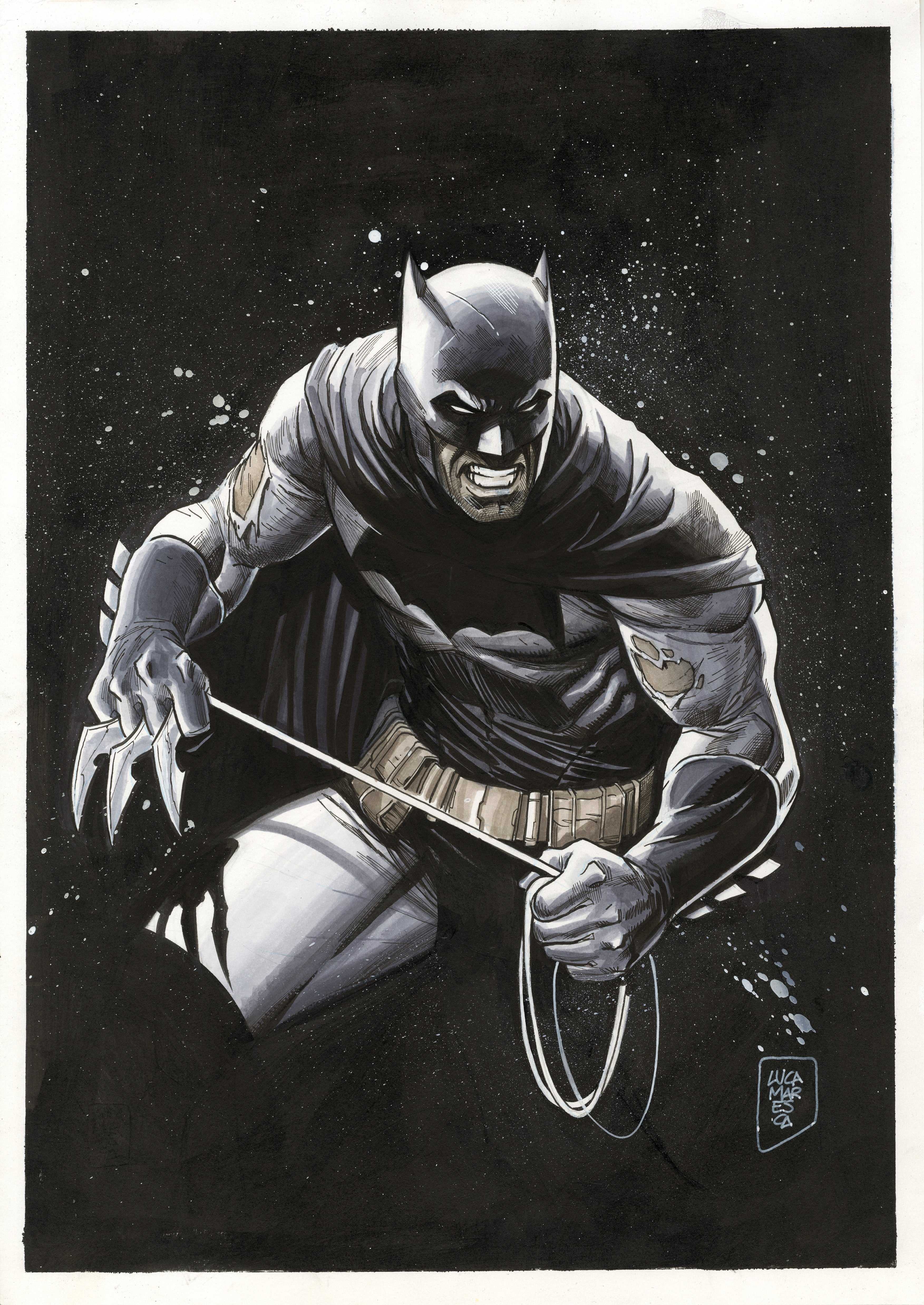 Luca Maresca Original Art Batman Illustration
