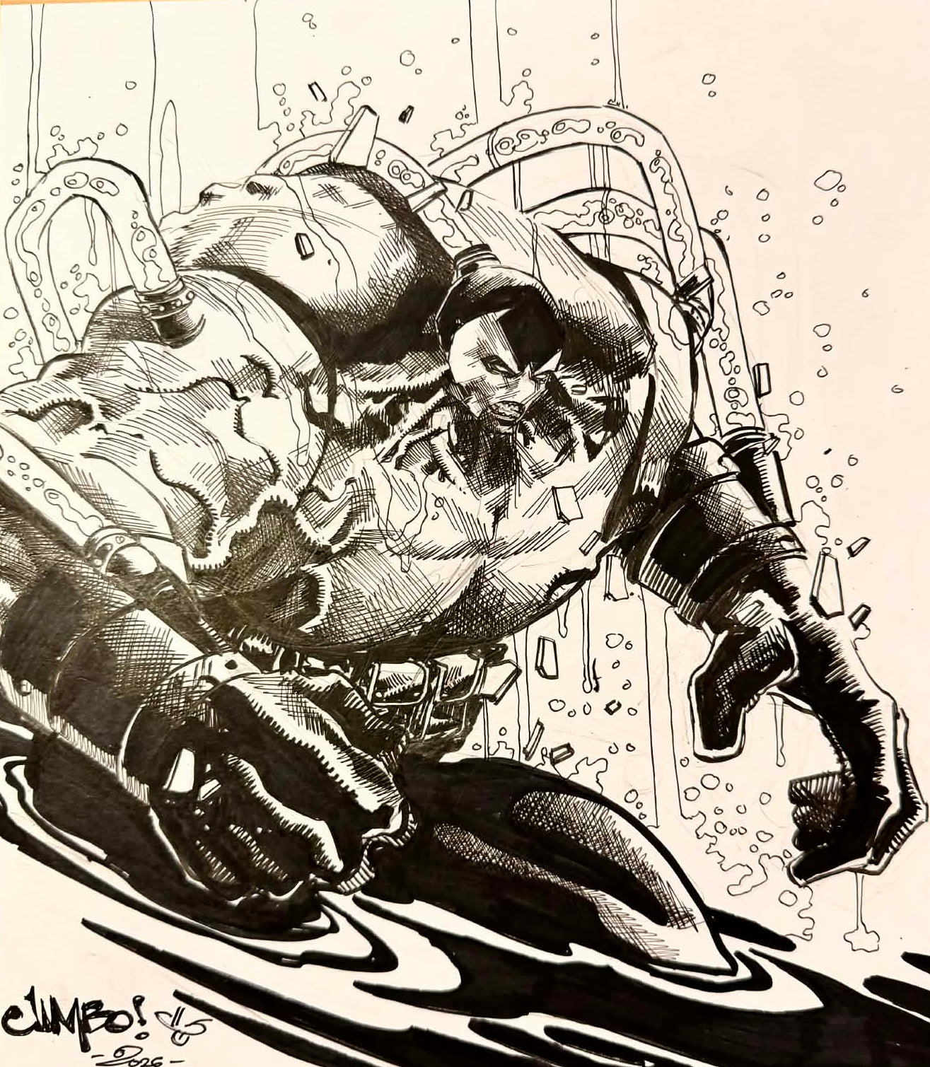 Jimbo Salgado Original Art Absolute Bane Illustration