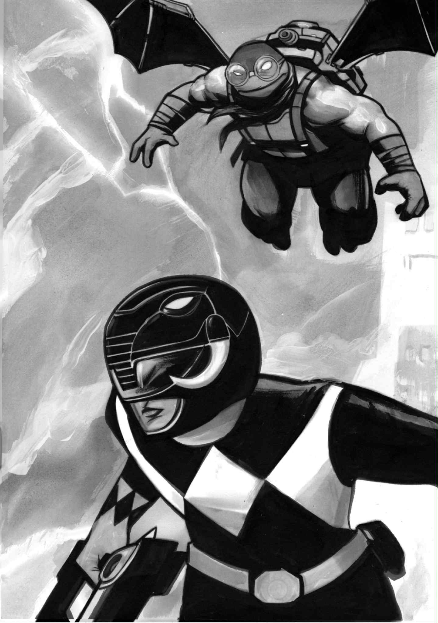 Francesco Tomaselli Original Art MMPR TMNT #1-5 Connecting Covers