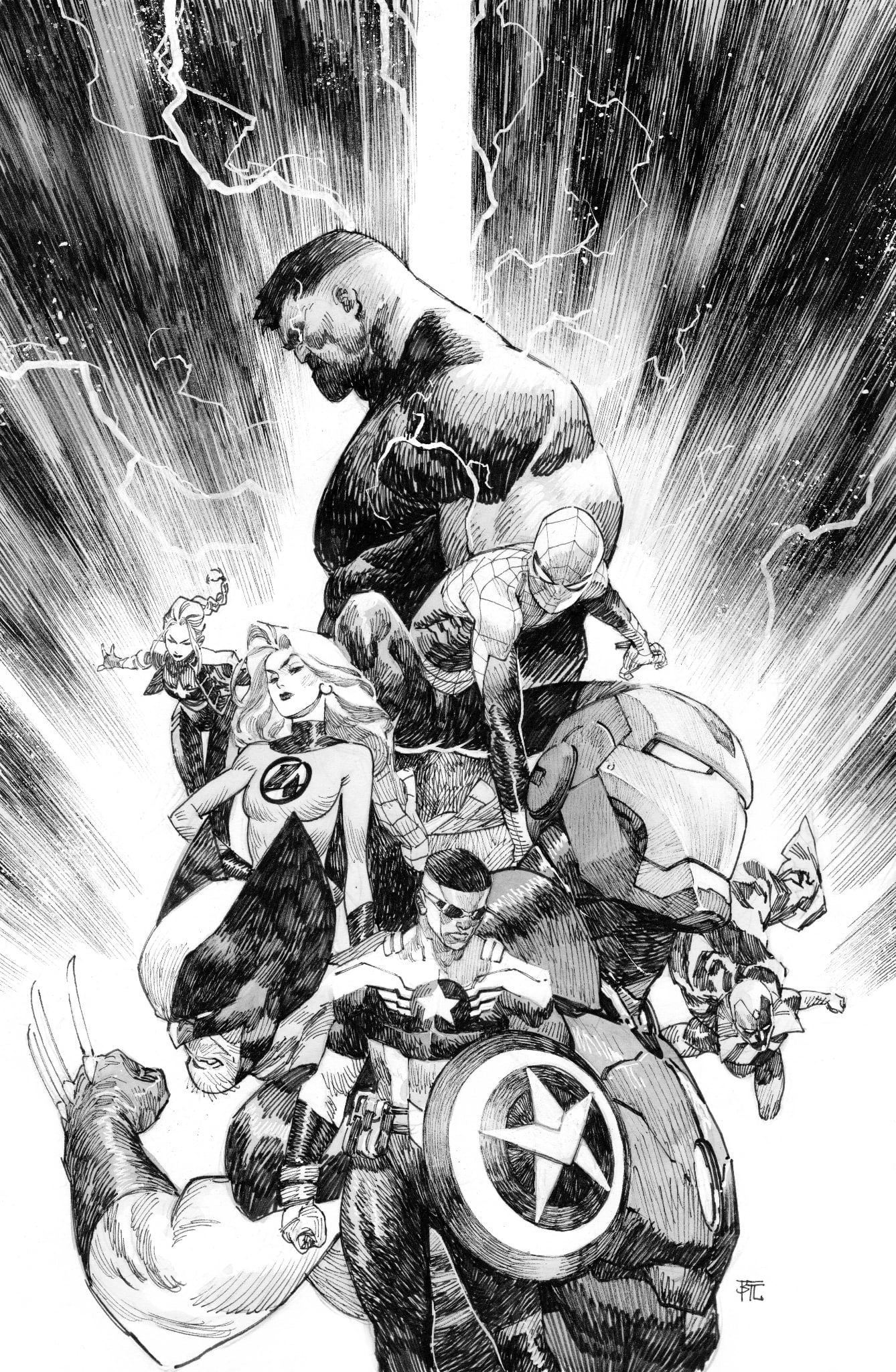 Dike Ruan Original Art Avengers Armageddon #1 Cover