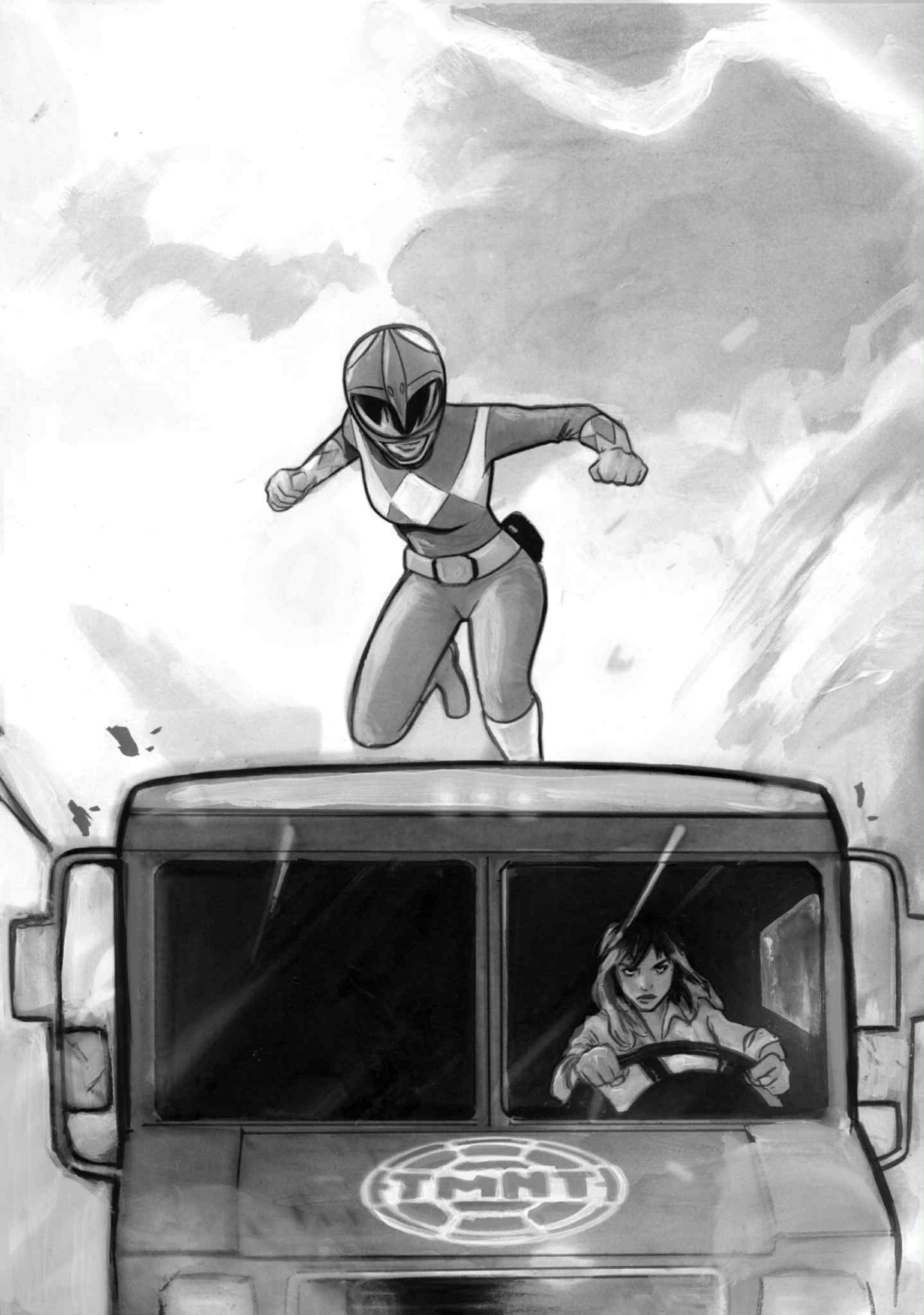 Francesco Tomaselli Original Art MMPR TMNT #1-5 Connecting Covers