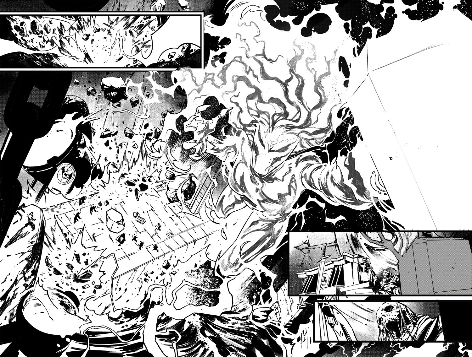 Francesco Manna Original Art Carnage #9 Page 2-3 Double Page Spread