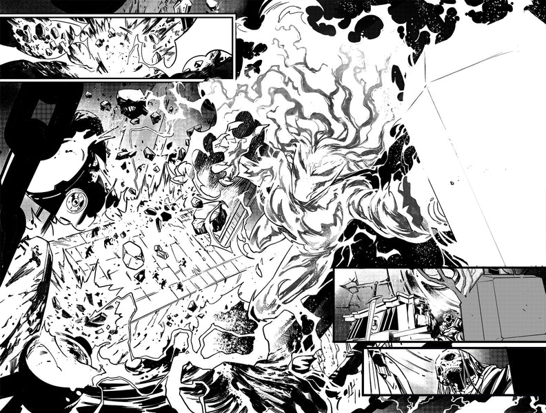 Francesco Manna Original Art Carnage #9 Page 2-3 Double Page Spread