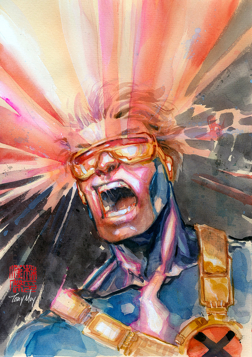 Tony Moy Original Art X-Men Collection: Cyclops Illustration