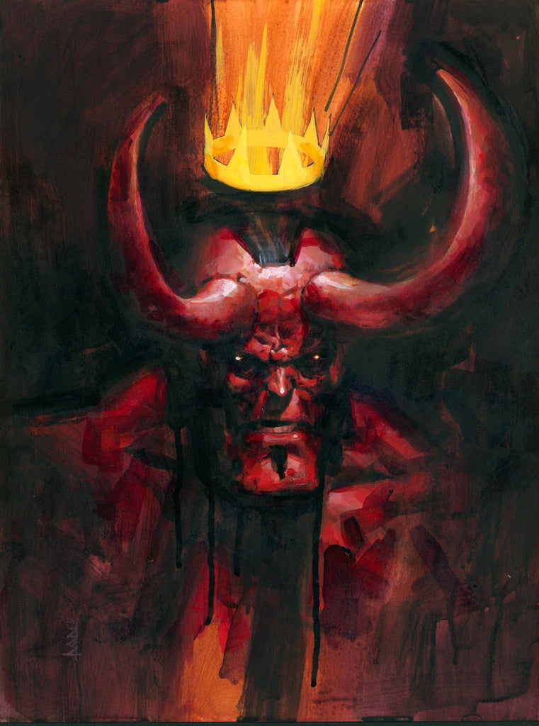 Michal Ivan Original Art Hellboy Illustration Comic Art