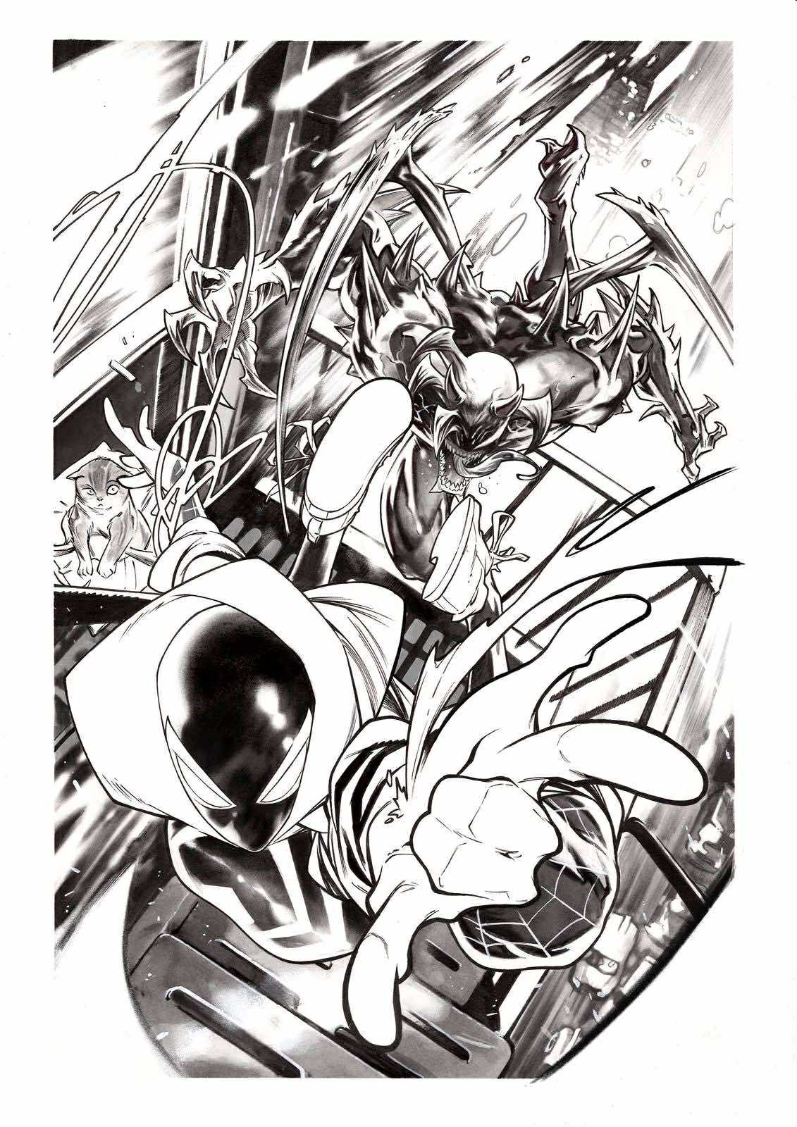 Francesco Manna Original Art All-New Spider-Gwen Ghost-Spider #4 Cover