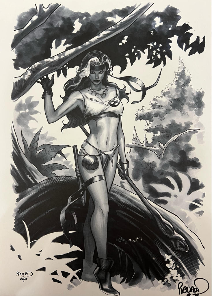 HAND SIGNED Paul Renaud Savage Rogue A3 Fine Art Print Comic Art