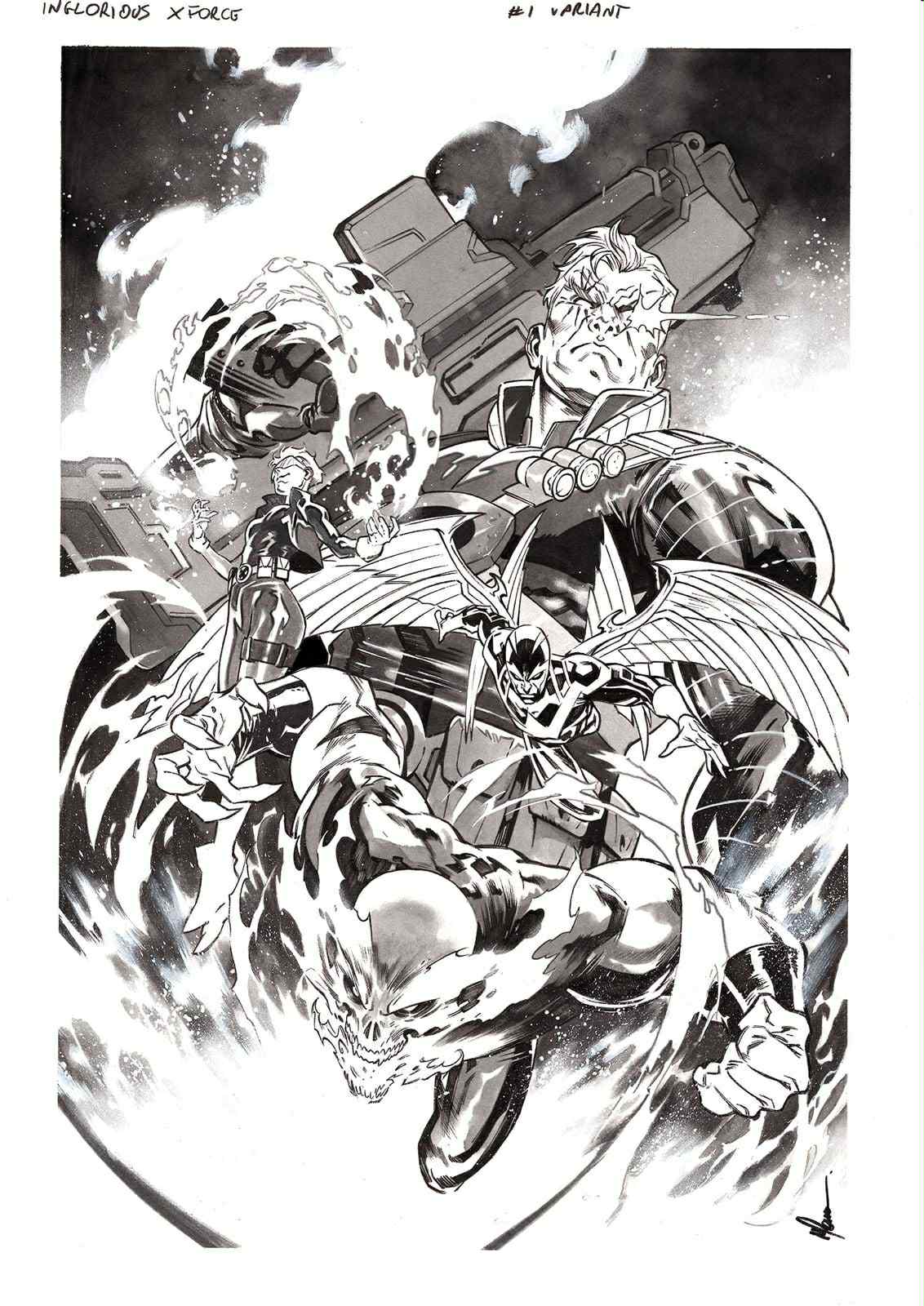 Francesco Manna Original Art Inglorious X-Force #1 Cover
