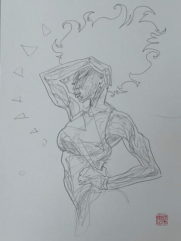 David Mack Original Art Rise of the Powers of X #2 Storm Cover Pencil Prelim