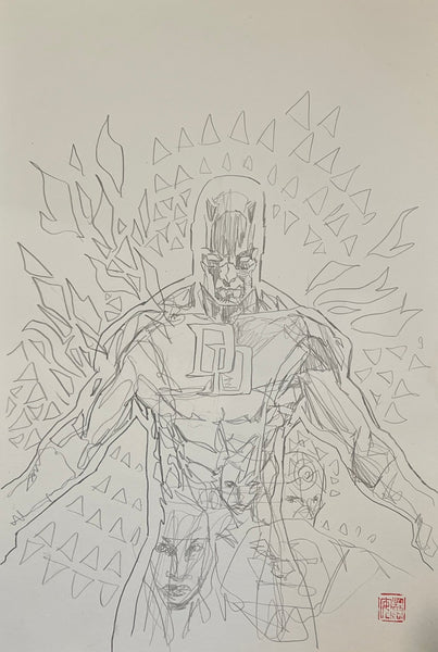 David Mack Original Art Daredevil #1 Cover Pencil Prelim
