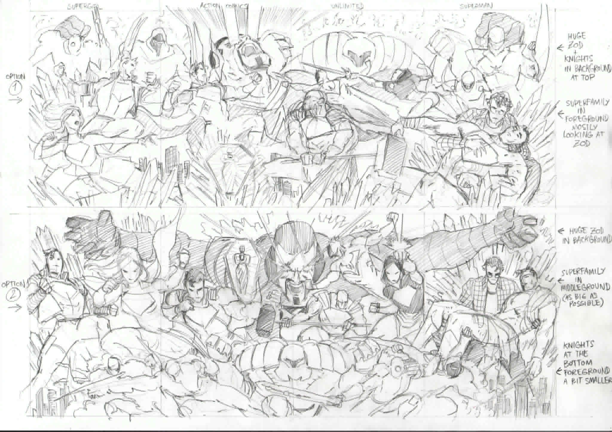 Guillem March Original Art KINGDOM OF ZOD 4 Connecting Covers