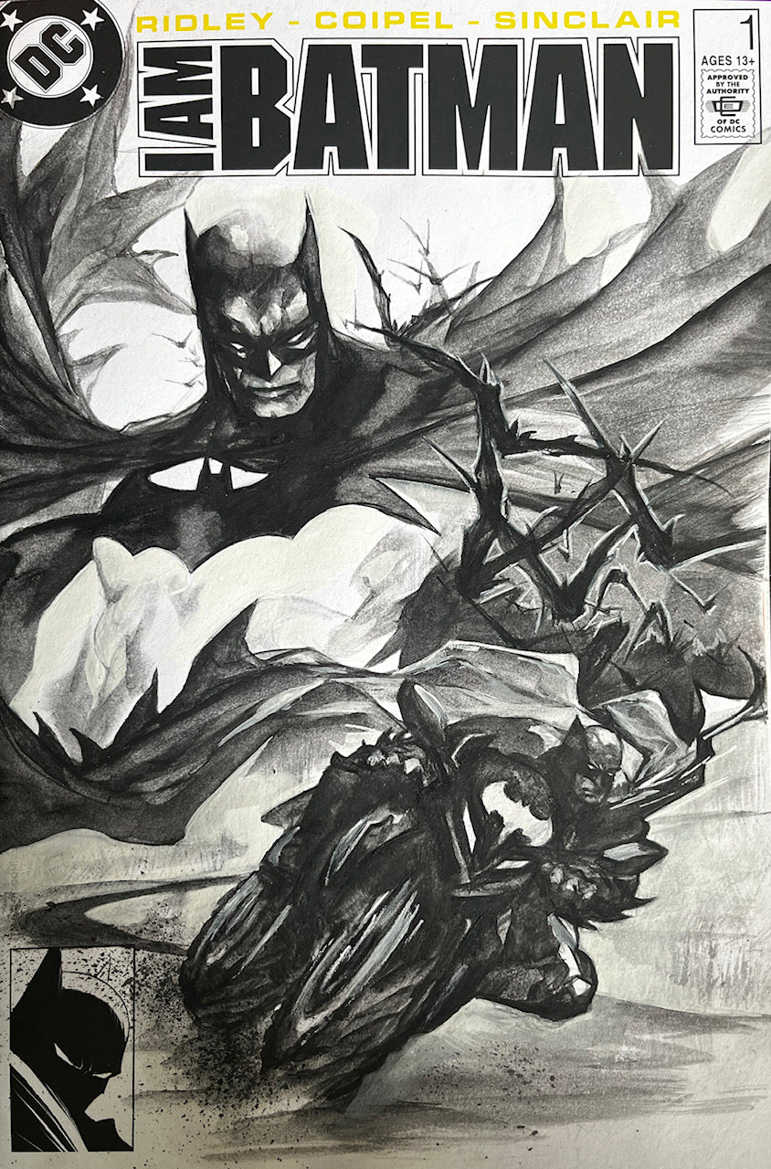 Don Aguillo Original Art Batman Blank Cover Illustration