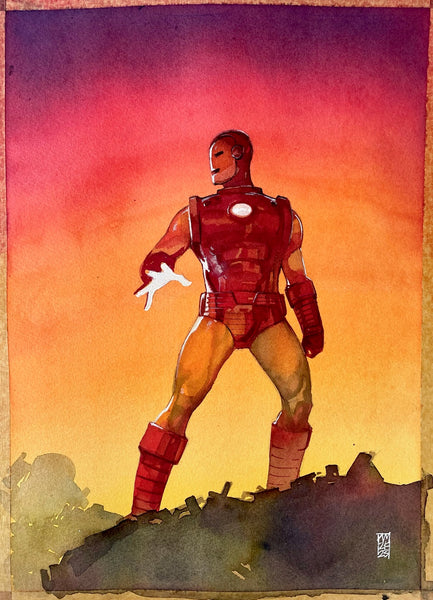 Alex Maleev Original Art Iron Man Illustration
