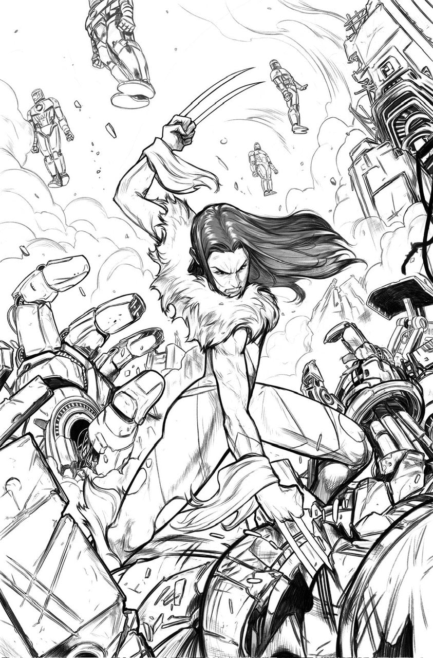 Nimit Malavia Original Art Laura Kinney: Sabertooth #2 Cover