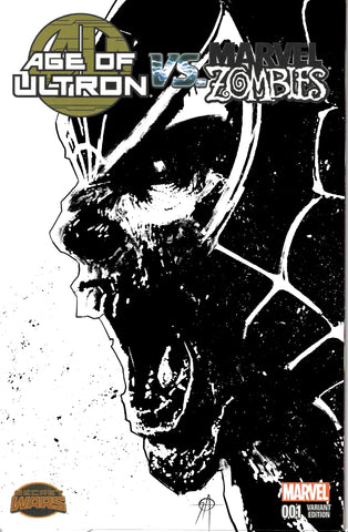Seth Adams Original Art Zombie Spider-Man Blank Cover Illustration