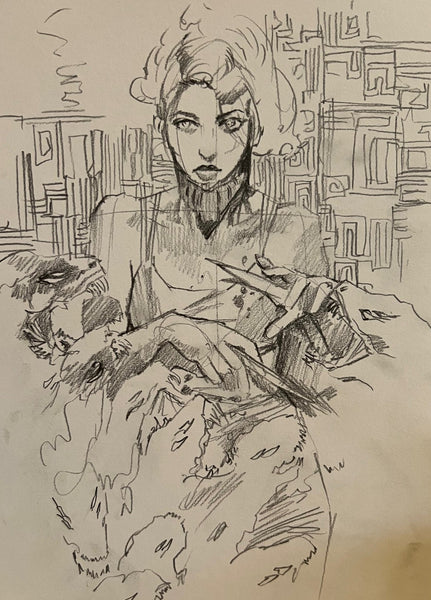 Ito Original Art Something is Killing the Children #46 Topshelf Cover Pencil Prelim