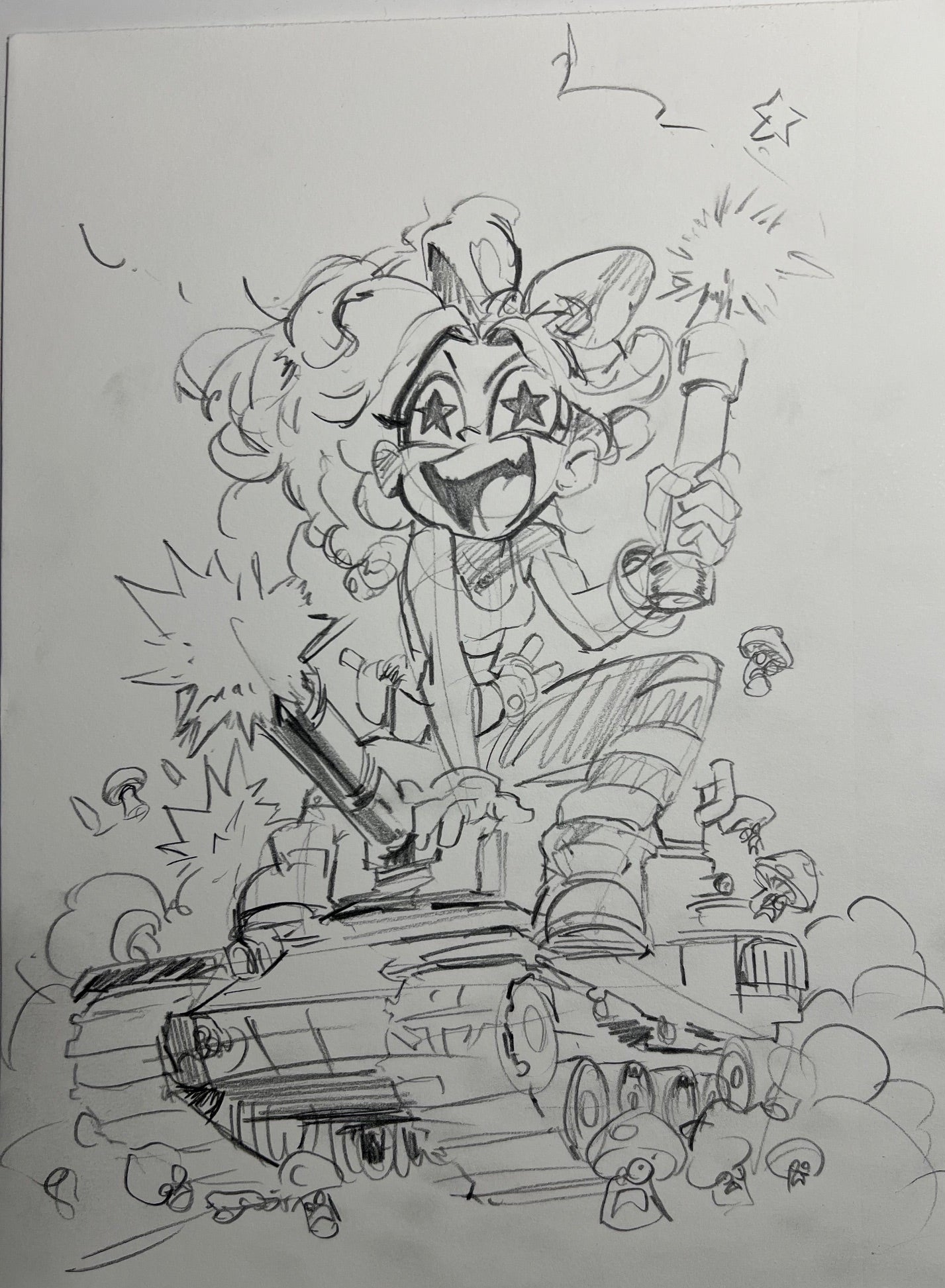 Ito Original Art I Hate Fairyland #50 Cover Pencil Prelim