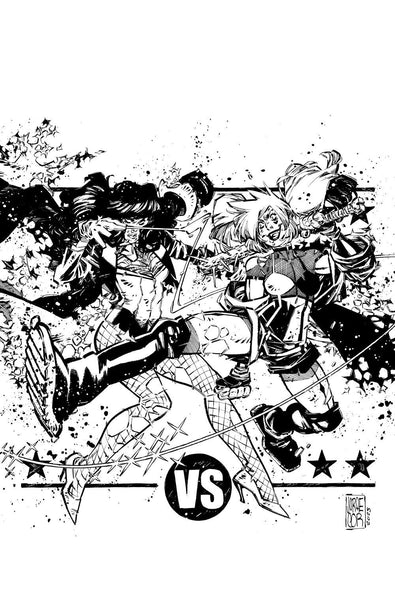 Jorge Corona Original Art DC K.O.: Harley Quinn vs Zatanna #1 Cover