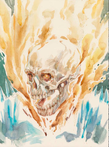 Tony Moy Original Art Ghost Rider Illustration