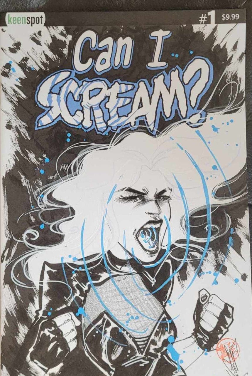 Francesca Fantini Original Art Black Canary Scream Blank Cover