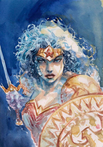 Tony Moy Original Art Wonder Woman Illustration